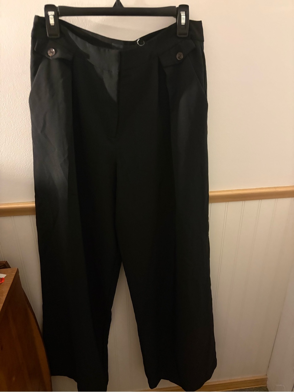 Gabrielle Union Black Pleated Stretch Dress Pants Size Large